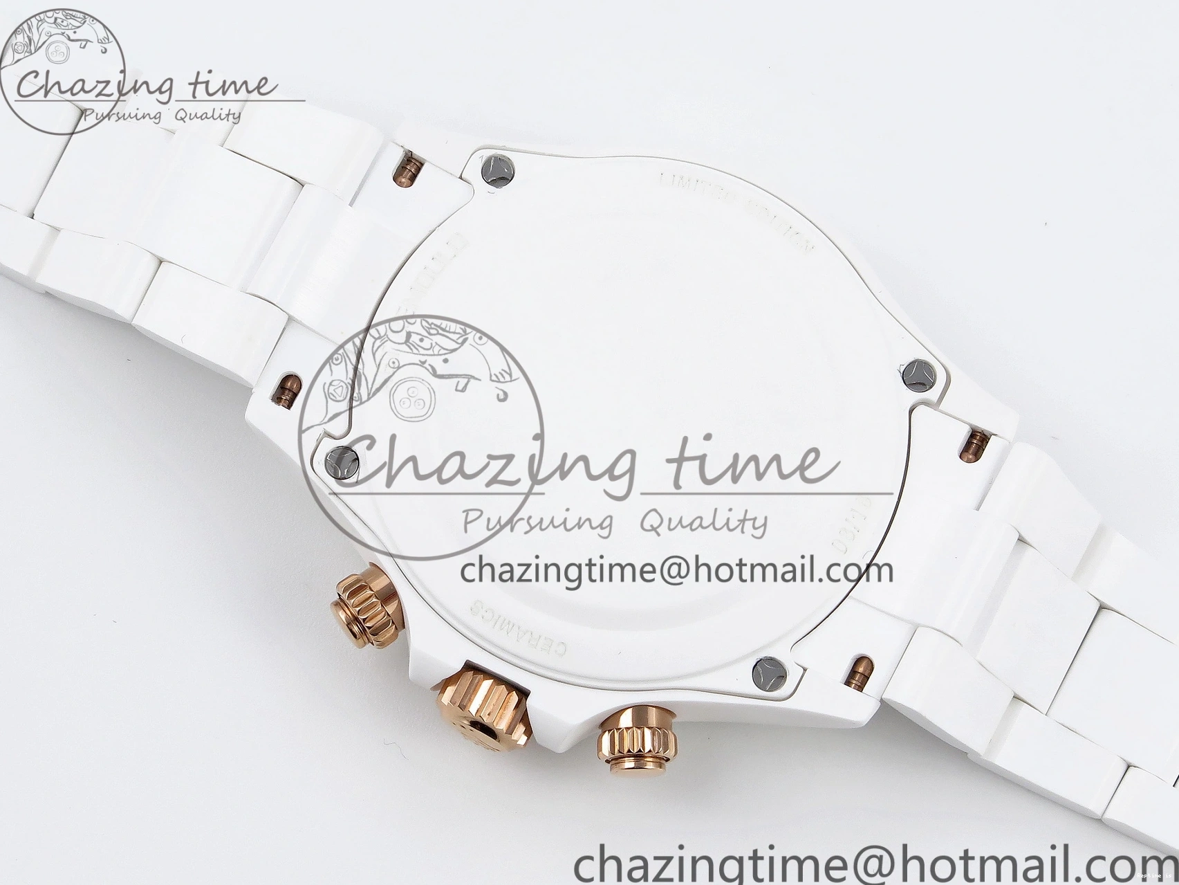 1220 MoistureWicking Daytona AET White Ceramic Case and Bracelet Green Dial SA4130 V 1891